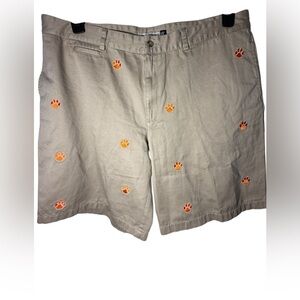 Campus Chinos Men’s Clemson Tigers Embroidered PW Print Shorts